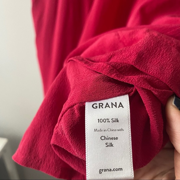 Grana 100% Silk 2 Layered Pink Tank Shift Dress XS raspberry double layered - Picture 5 of 8